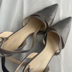 Nine West Gray Pointed Toe Heels